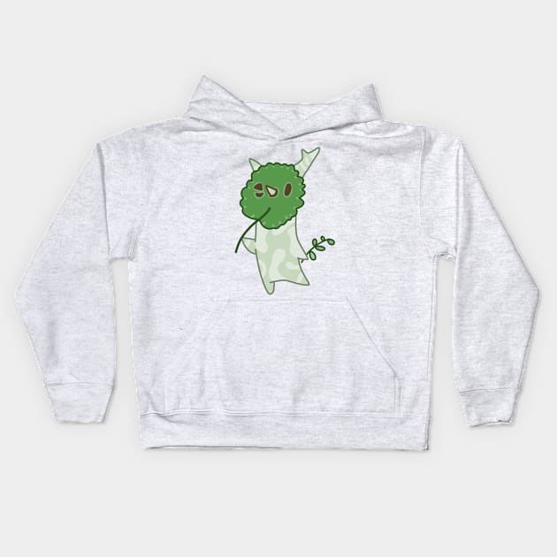 Forest Spirit with a leaf Kids Hoodie by froggos